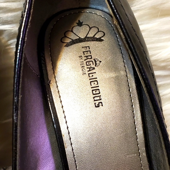 Fergalicious by FERGIE Black open-toe Heels Size 7 - Picture 6 of 12